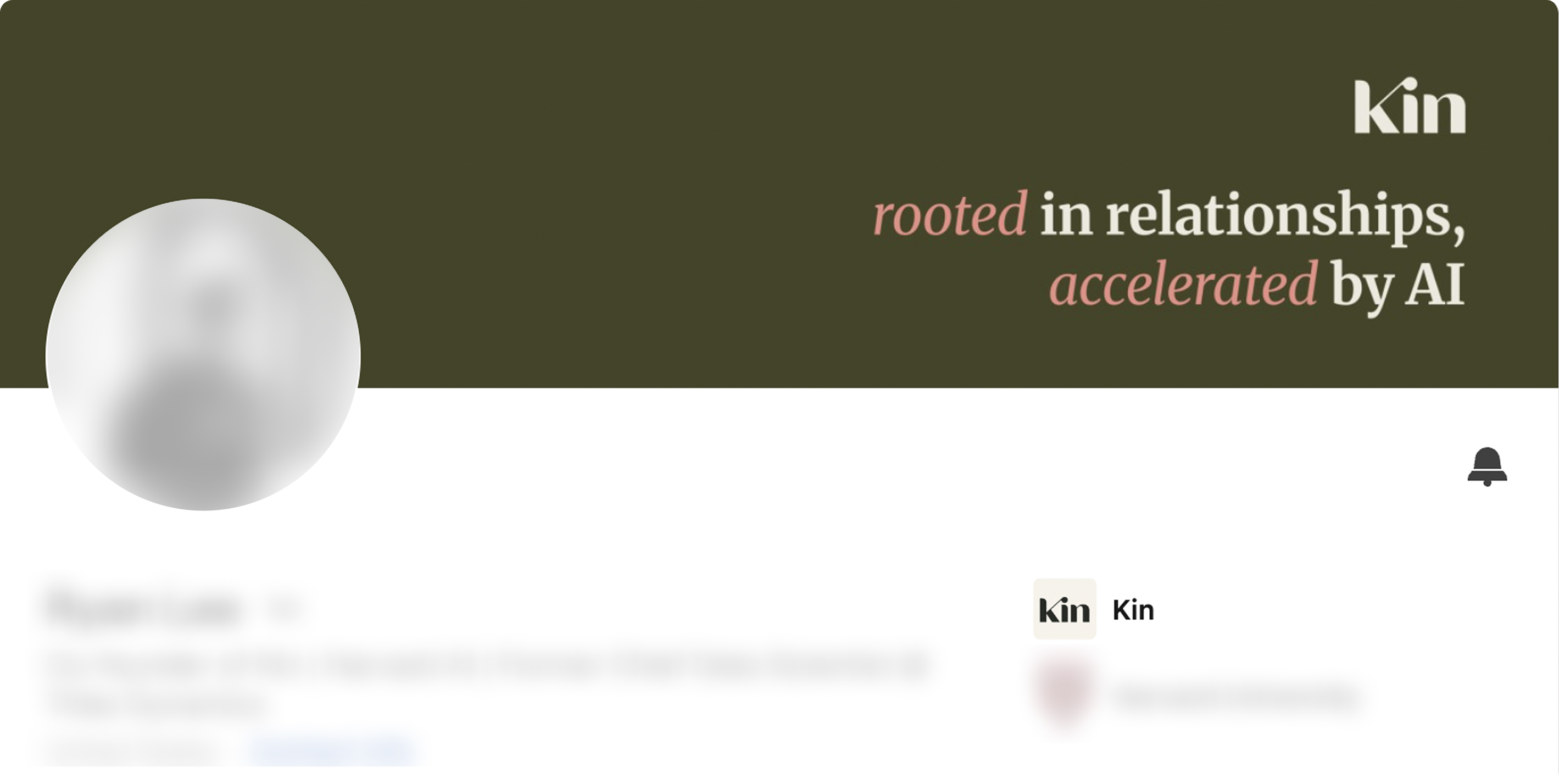 Kin LinkedIn example