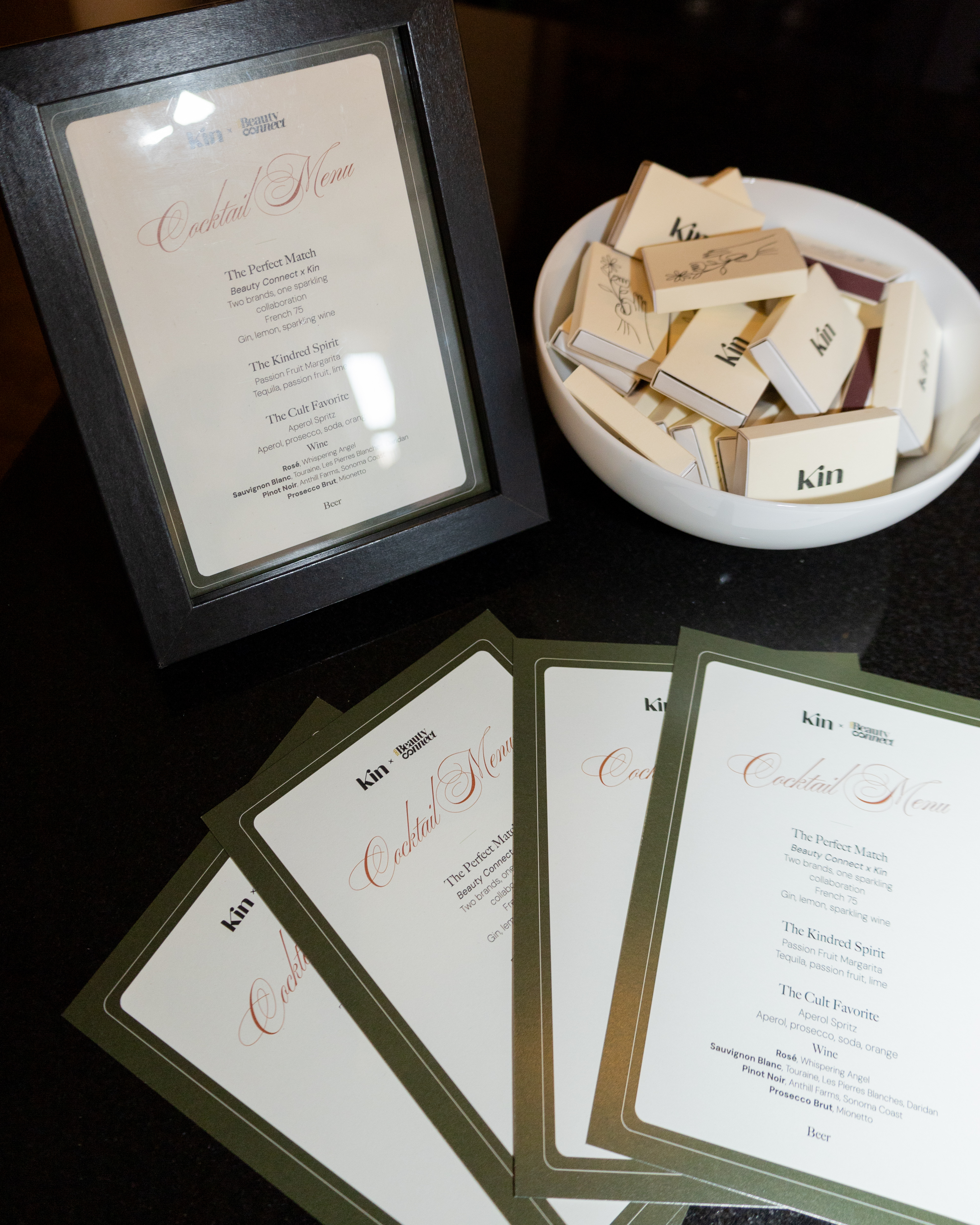 Launch party menu