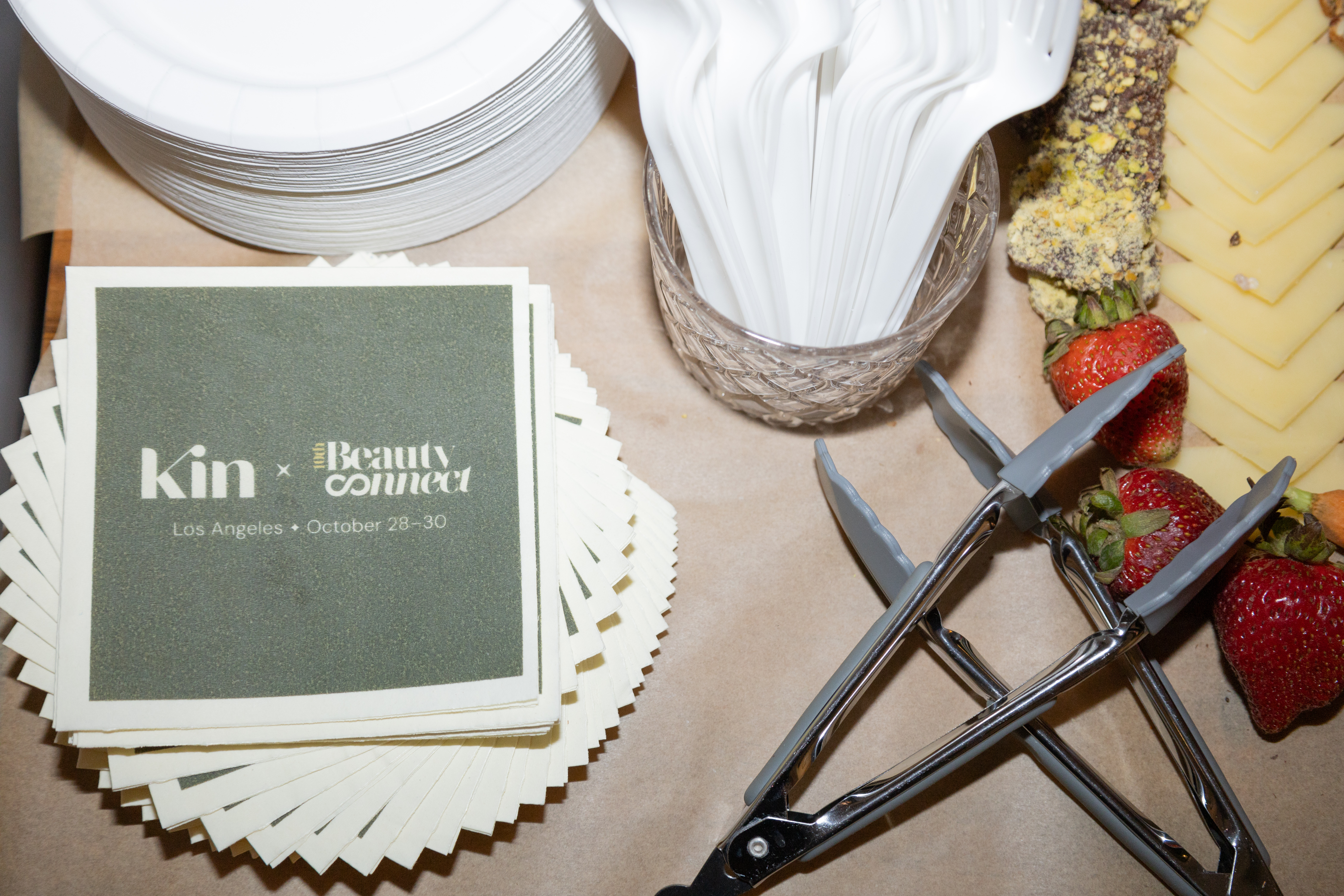 Branded napkin with food
