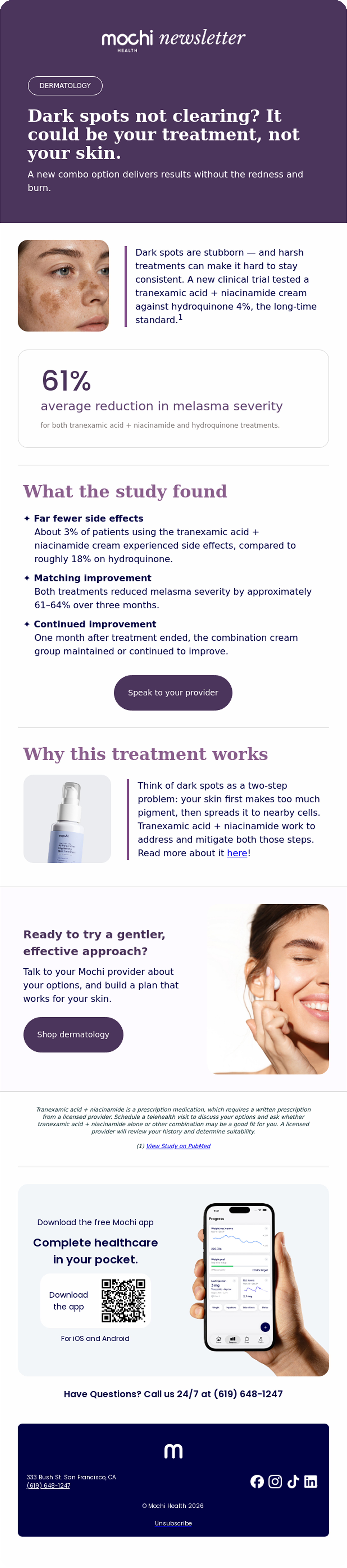 Newsletter dark spots